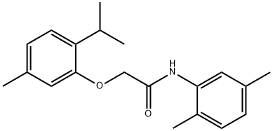 N-(2,5-dimethylphenyl)-2-(2-isopropyl-5-methylphenoxy)acetamide Struktur