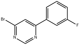 4-Bromo-6-(3-fluorophenyl)pyrimidine Struktur