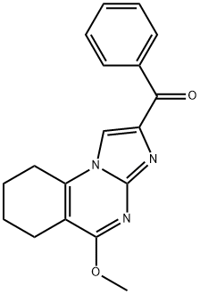 2-ベンゾイル-6,7,8,9-テトラヒドロ-5-メトキシイミダゾ[1,2-a]キナゾリン 化学構造式