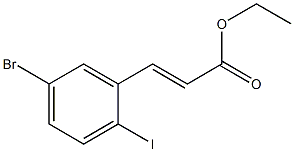 (E)-ethyl 3-(5-bromo-2-iodophenyl)acrylate Struktur