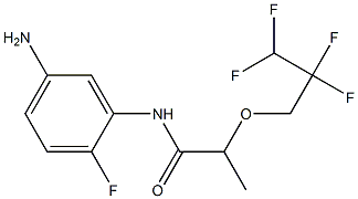 N-(5-amino-2-fluorophenyl)-2-(2,2,3,3-tetrafluoropropoxy)propanamide Struktur