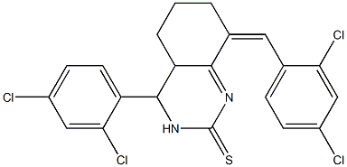 8-(2,4-dichlorobenzylidene)-4-(2,4-dichlorophenyl)-4,4a,5,6,7,8-hexahydro-2(3H)-quinazolinethione Structure