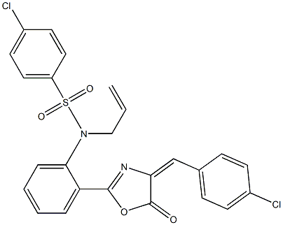 N1-allyl-N1-{2-[4-(4-chlorobenzylidene)-5-oxo-4,5-dihydro-1,3-oxazol-2-yl]phenyl}-4-chlorobenzene-1-sulfonamide Struktur