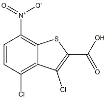 3,4-dichloro-7-nitrobenzo[b]thiophene-2-carboxylic acid Struktur