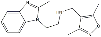 [(3,5-dimethyl-1,2-oxazol-4-yl)methyl][2-(2-methyl-1H-1,3-benzodiazol-1-yl)ethyl]amine Struktur