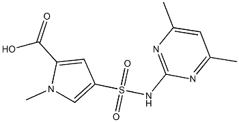 4-[(4,6-dimethylpyrimidin-2-yl)sulfamoyl]-1-methyl-1H-pyrrole-2-carboxylic acid Structure