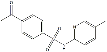 4-acetyl-N-(5-methylpyridin-2-yl)benzene-1-sulfonamide Struktur