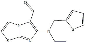 6-[ethyl(thien-2-ylmethyl)amino]imidazo[2,1-b][1,3]thiazole-5-carbaldehyde Struktur