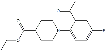 ethyl 1-(2-acetyl-4-fluorophenyl)piperidine-4-carboxylate Structure