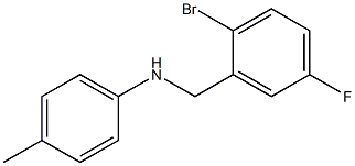 N-[(2-bromo-5-fluorophenyl)methyl]-4-methylaniline Structure