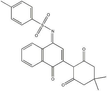 N-(3-(4,4-dimethyl-2,6-dioxocyclohexyl)-4-oxo-1(4H)-naphthalenylidene)-4-methylbenzenesulfonamide Struktur