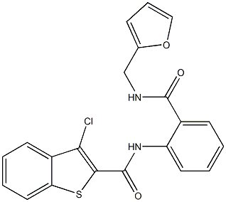 3-chloro-N-(2-{[(2-furylmethyl)amino]carbonyl}phenyl)-1-benzothiophene-2-carboxamide