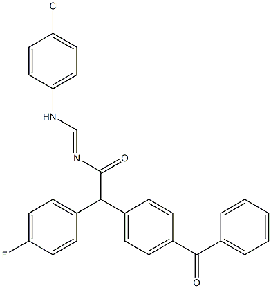 2-(4-benzoylphenyl)-N-[(4-chloroanilino)methylene]-2-(4-fluorophenyl)acetamide Struktur