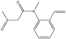 N-メチル-N-[2-エテニルフェニル](メチルスルフィニル)アセトアミド 化学構造式