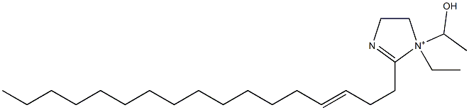 1-Ethyl-2-(3-heptadecenyl)-1-(1-hydroxyethyl)-2-imidazoline-1-ium Struktur