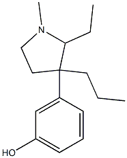3-(2-Ethyl-1-methyl-3-propyl-3-pyrrolidinyl)phenol Struktur