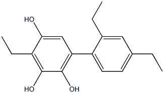 3-Ethyl-6-(2,4-diethylphenyl)benzene-1,2,4-triol Struktur