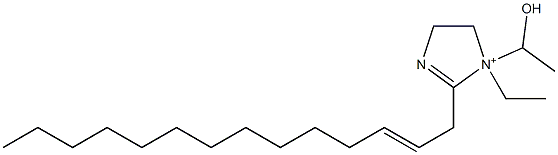 1-Ethyl-1-(1-hydroxyethyl)-2-(2-tetradecenyl)-2-imidazoline-1-ium Struktur