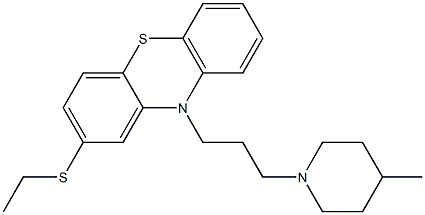 2-(Ethylthio)-10-[3-(4-methyl-1-piperidinyl)propyl]-10H-phenothiazine Struktur