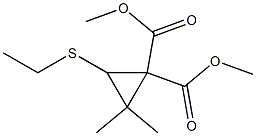 3-Ethylthio-2,2-dimethylcyclopropane-1,1-dicarboxylic acid dimethyl ester Struktur