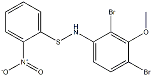 N-[(2-Nitrophenyl)thio]-N-(2,4-dibromo-3-methoxyphenyl)amine Structure