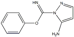 5-Amino-1H-pyrazole-1-carbimidic acid phenyl ester Structure