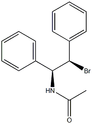 N-[(1S,2R)-2-ブロモ-1,2-ジフェニルエチル]アセトアミド 化学構造式