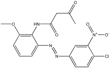 2-Acetyl-2'-(4-chloro-3-nitrophenylazo)-6'-methoxyacetanilide Struktur