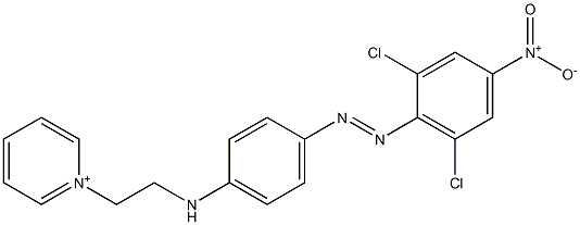 1-[2-[[4-[(2,6-Dichloro-4-nitrophenyl)azo]phenyl]amino]ethyl]pyridinium Structure