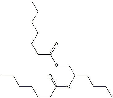 Diheptanoic acid 1,2-hexanediyl ester Structure