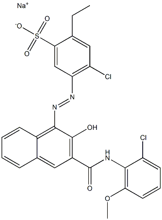 4-Chloro-2-ethyl-5-[[3-[[(2-chloro-6-methoxyphenyl)amino]carbonyl]-2-hydroxy-1-naphtyl]azo]benzenesulfonic acid sodium salt