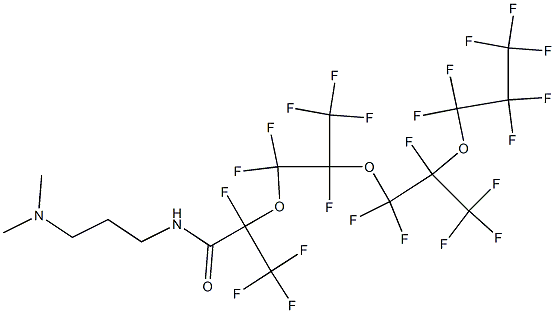 N-[3-(Dimethylamino)propyl]-2,5,8-tris(trifluoromethyl)-2,4,4,5,7,7,8,10,10,11,11,12,12,12-tetradecafluoro-3,6,9-trioxadodecanamide Struktur