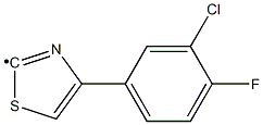[4-(3-Chloro-4-fluoro-phenyl)-thiazol-2-yl]- Struktur