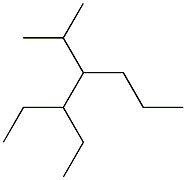 3-ethyl-4-isopropylheptane Struktur