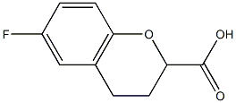 -6-FLUORO-3,4-DIHYDRO-2H-CHROMENE-2-CARBOXYLIC ACID Struktur