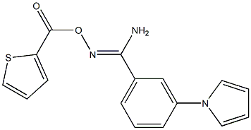 O1-(2-thienylcarbonyl)-3-(1H-pyrrol-1-yl)benzene-1-carbohydroximamide Struktur
