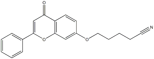 5-[(4-oxo-2-phenyl-4H-chromen-7-yl)oxy]pentanenitrile Structure