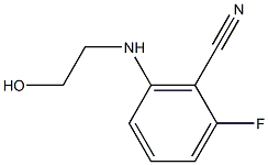 2-fluoro-6-[(2-hydroxyethyl)amino]benzonitrile Struktur