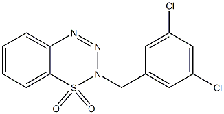 2-(3,5-dichlorobenzyl)-1lambda~6~,2,3,4-benzothiatriazine-1,1(2H)-dione Struktur