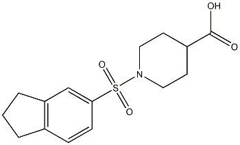 1-(2,3-dihydro-1H-indene-5-sulfonyl)piperidine-4-carboxylic acid Struktur