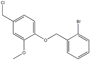 1-[(2-bromophenyl)methoxy]-4-(chloromethyl)-2-methoxybenzene Struktur