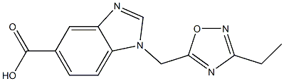 1-[(3-ethyl-1,2,4-oxadiazol-5-yl)methyl]-1H-1,3-benzodiazole-5-carboxylic acid Structure