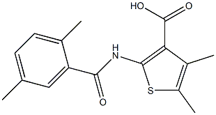 2-[(2,5-dimethylbenzene)amido]-4,5-dimethylthiophene-3-carboxylic acid Structure