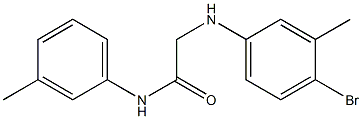 2-[(4-bromo-3-methylphenyl)amino]-N-(3-methylphenyl)acetamide Struktur