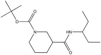 3-(1-Ethyl-propylcarbamoyl)-piperidine-1-carboxylic acid tert-butyl ester Structure