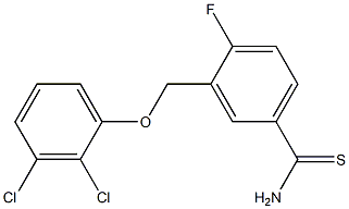 3-(2,3-dichlorophenoxymethyl)-4-fluorobenzene-1-carbothioamide Struktur