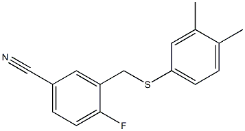 3-{[(3,4-dimethylphenyl)sulfanyl]methyl}-4-fluorobenzonitrile Structure