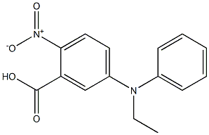 5-[ethyl(phenyl)amino]-2-nitrobenzoic acid Struktur