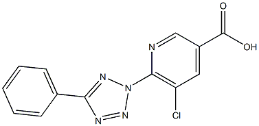 5-chloro-6-(5-phenyl-2H-1,2,3,4-tetrazol-2-yl)pyridine-3-carboxylic acid