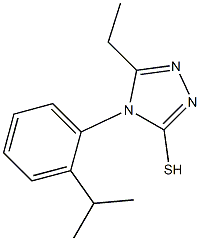 5-ethyl-4-[2-(propan-2-yl)phenyl]-4H-1,2,4-triazole-3-thiol Struktur